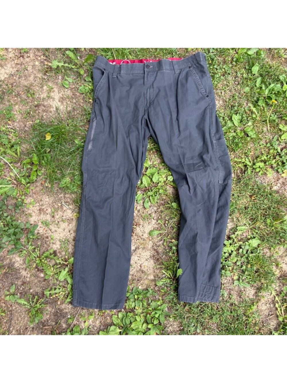 Wrangler Mens Cargo Pants Size 40x30 Gray Stretch Cotton-Spandex Blend